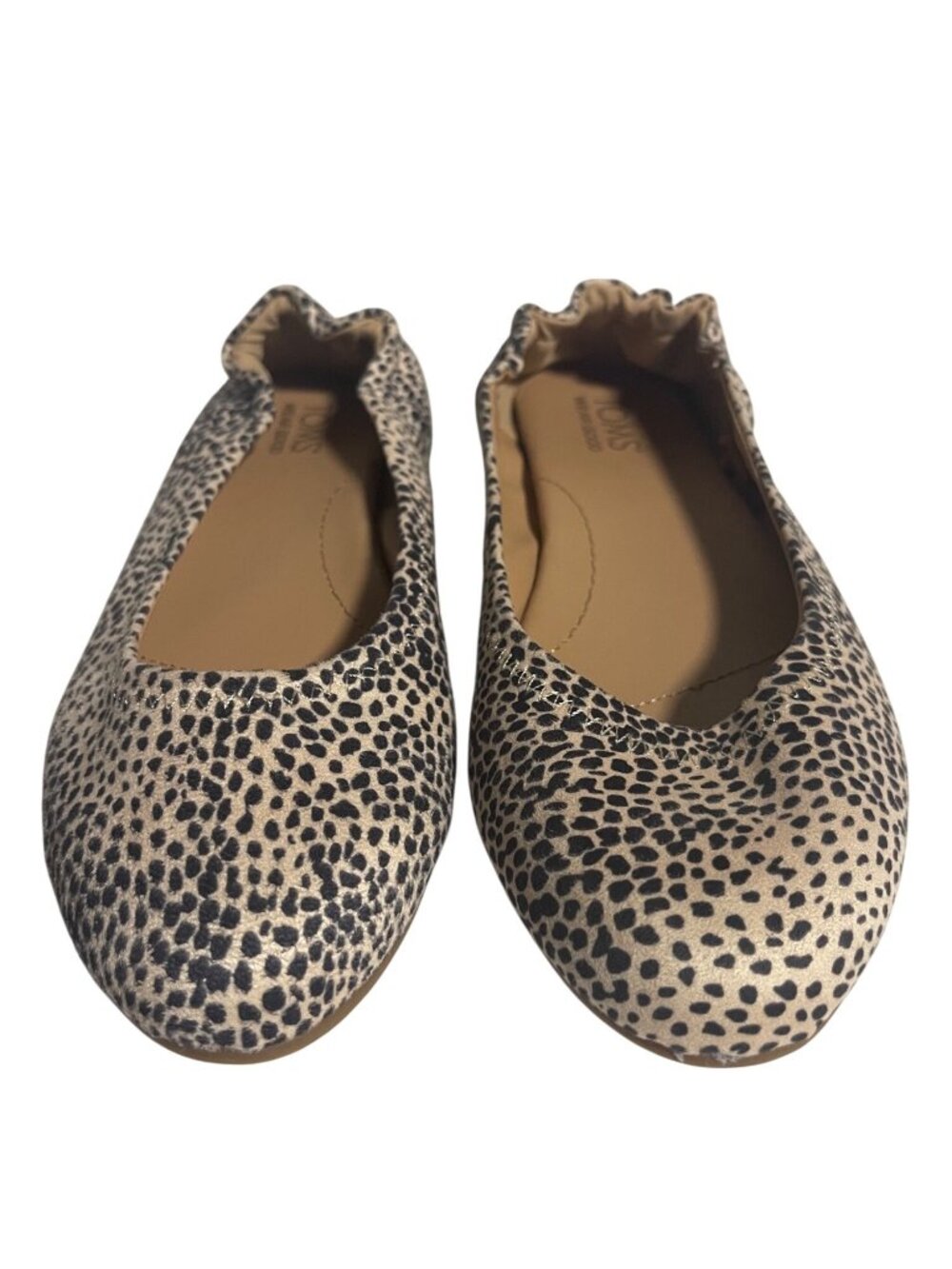 TOMS Womens Judith Ballet Flats Size 6 Cheetah Print Lightweight Slip On